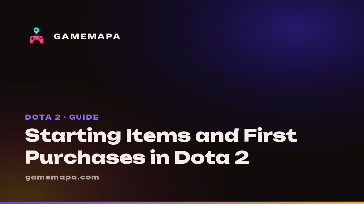 Starting Items and First Purchases in Dota 2