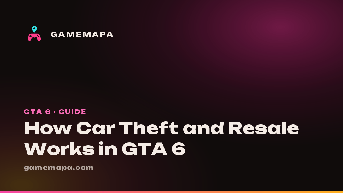 How Car Theft and Resale Works in GTA 6