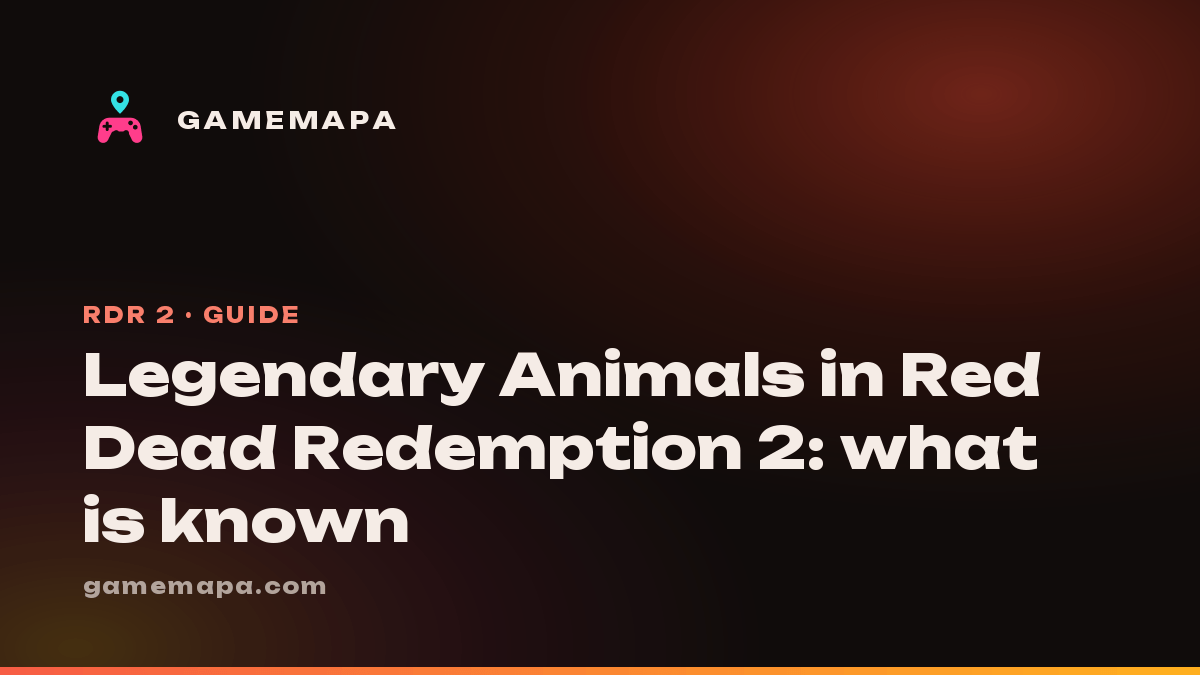 Legendary Animals in Red Dead Redemption 2: what is known
