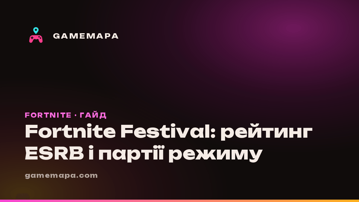 Fortnite Festival: рейтинг ESRB і партії режиму