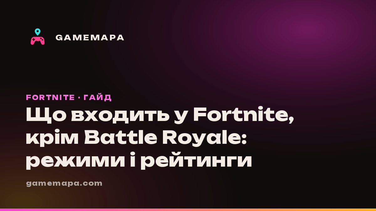 Що входить у Fortnite, крім Battle Royale: режими і рейтинги